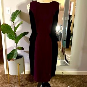 Ann Taylor Loft Size 6 Burgundy/Black dress